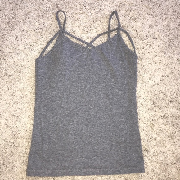 grey cutout tank top - Picture 1 of 2